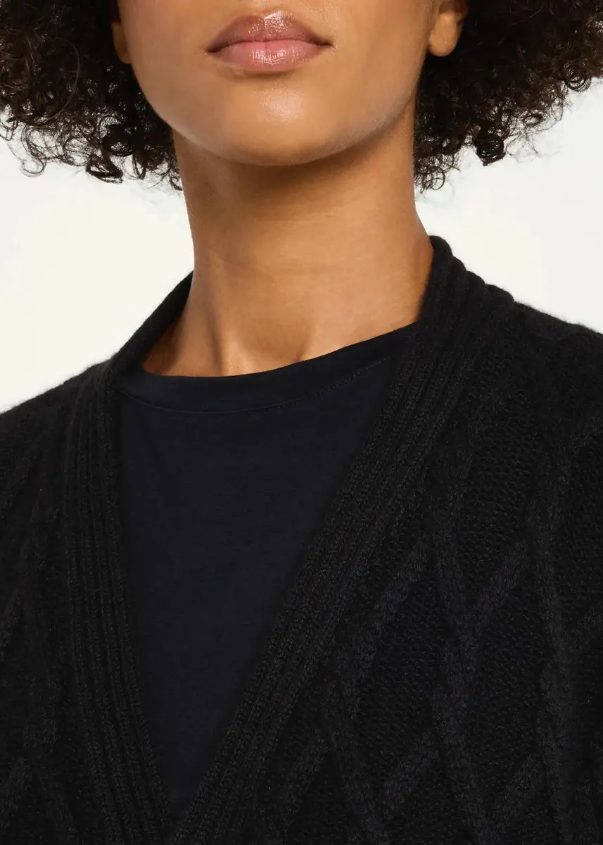 Eskandar Cashmere V-Neck Cardigan - Mid Plus length | Thumbnail 5 Eskandar Cashmere V-Neck Cardigan - Mid Plus length | Thumbnail 5