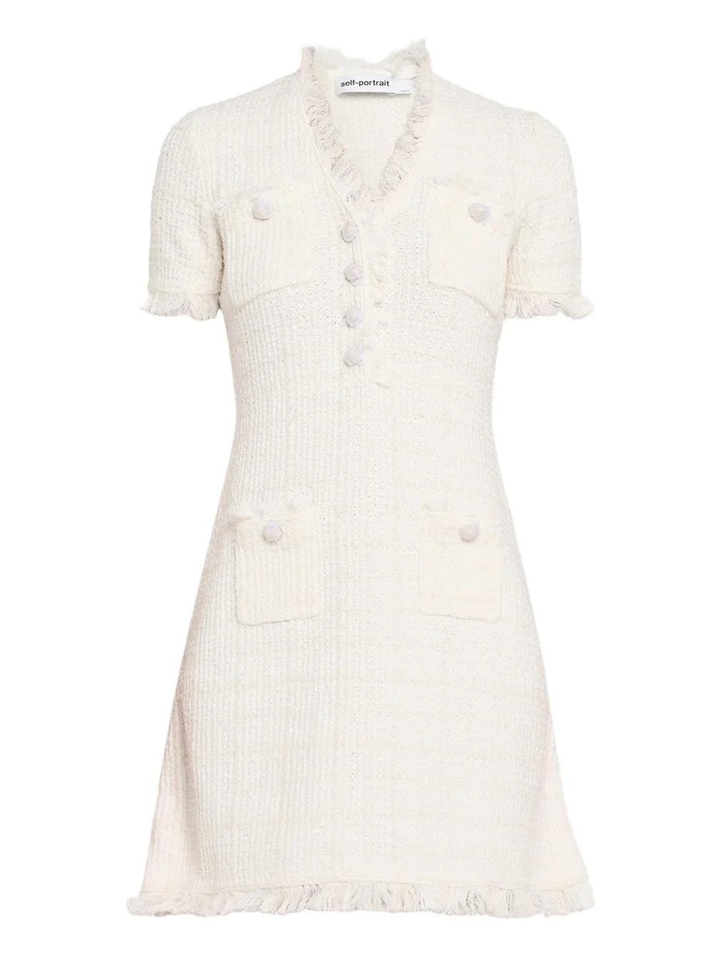 Self-Portrait Textured Knit Mini Dress