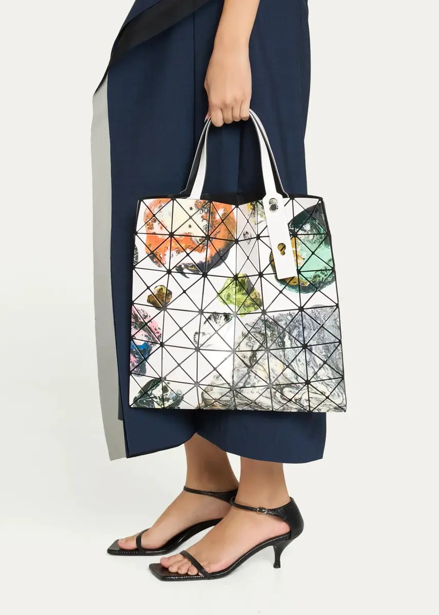 Issey Miyake Cosmic Abstract-Print Geometric Tote Bag | Thumbnail 7