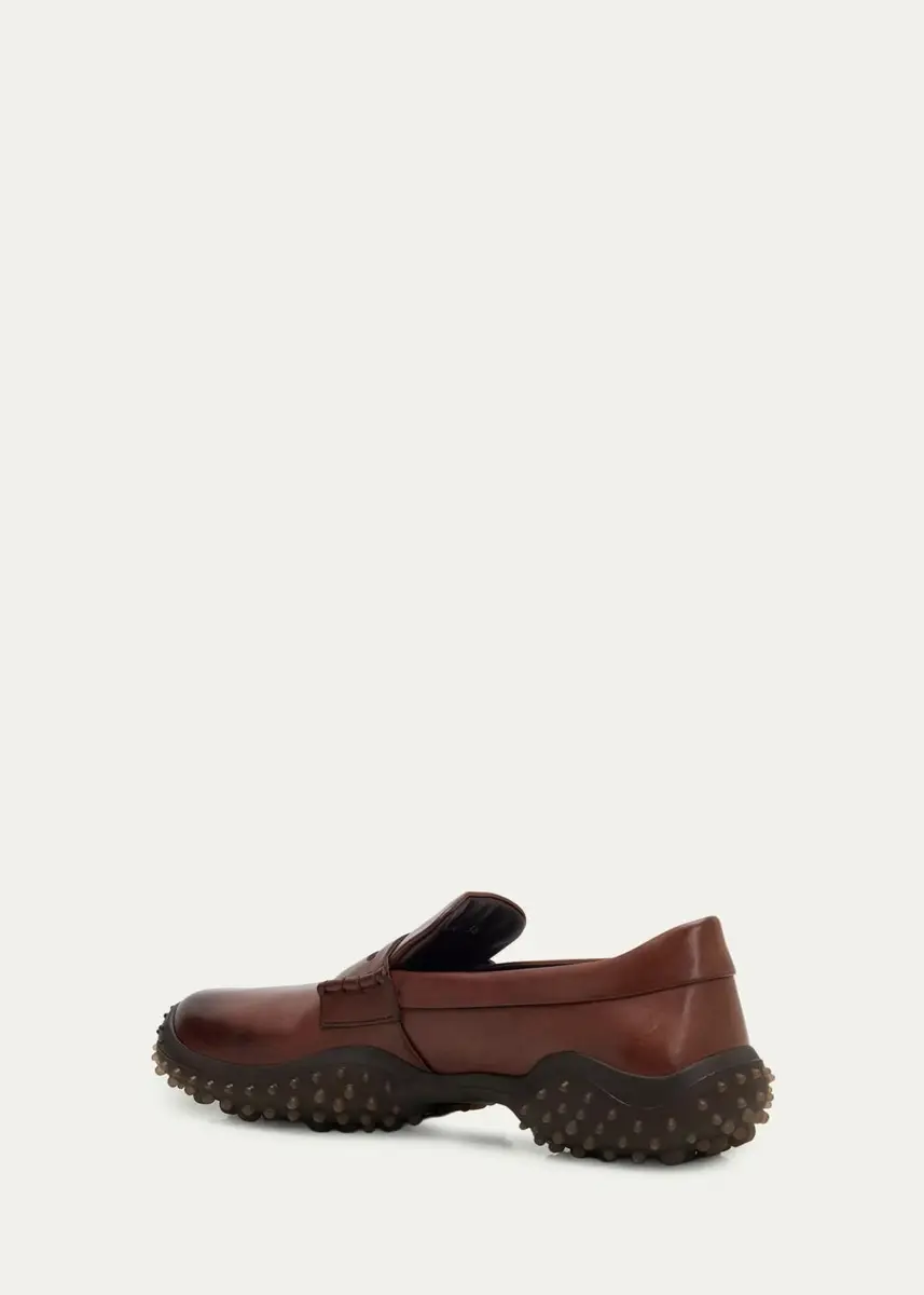 Miu Miu Bubble Leather Penny Loafers | Thumbnail 2