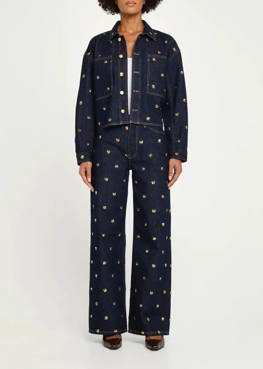 Ulla Johnson The Willow Embellished Wide-Leg Jeans | Thumbnail 2 Ulla Johnson The Willow Embellished Wide-Leg Jeans | Thumbnail 2