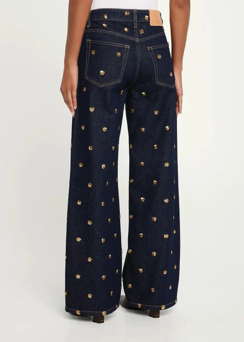 Ulla Johnson The Willow Embellished Wide-Leg Jeans | Thumbnail 3 Ulla Johnson The Willow Embellished Wide-Leg Jeans | Thumbnail 3