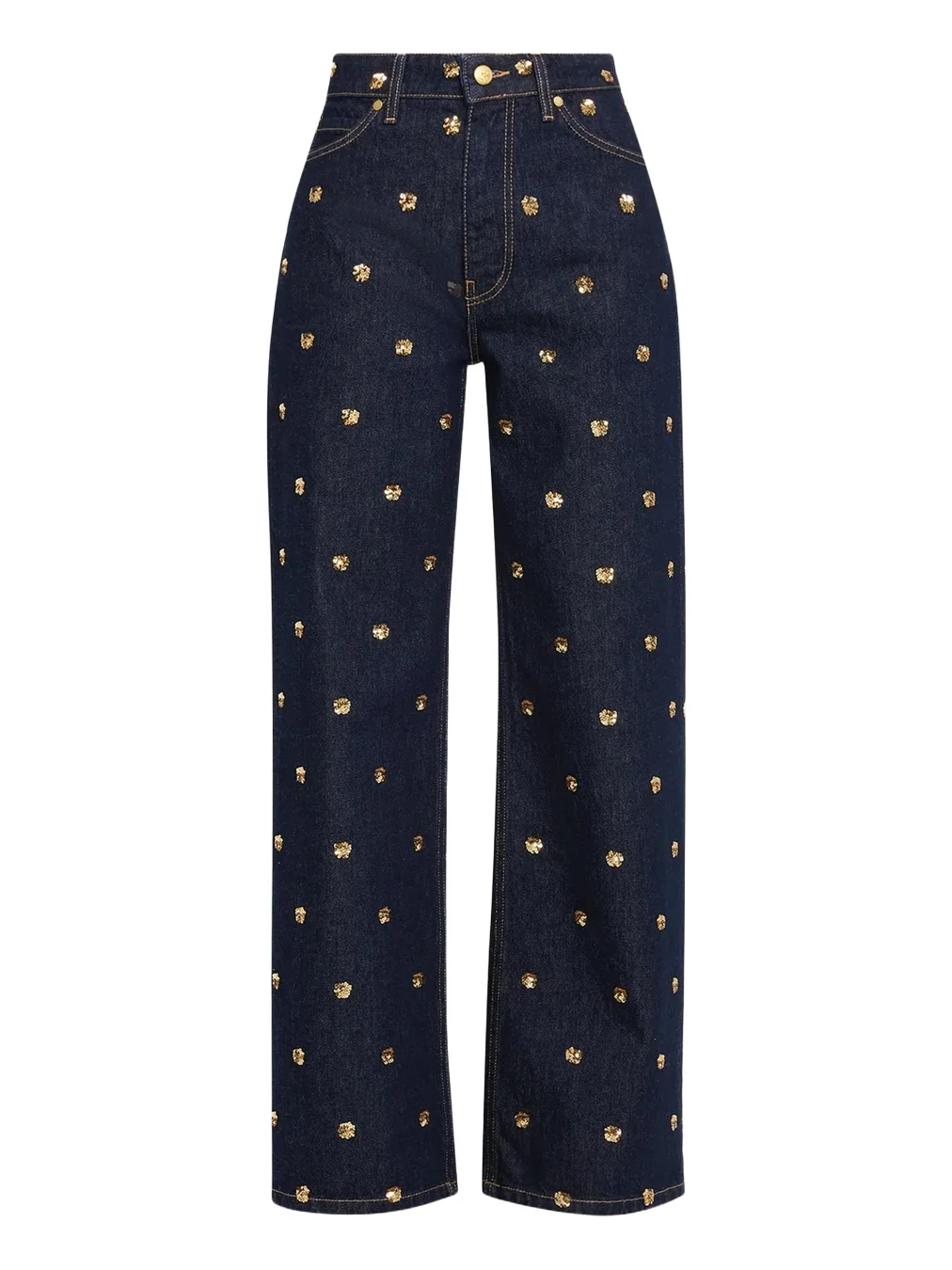 The Willow Embellished Wide-Leg Jeans The Willow Embellished Wide-Leg Jeans