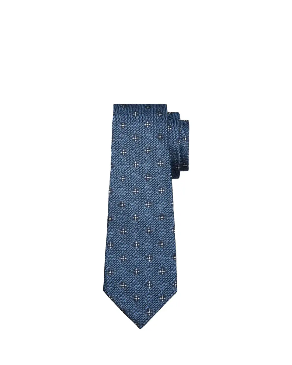 Zegna Men's Geometric Glen Plaid Silk Tie | Thumbnail 2 Zegna Men's Geometric Glen Plaid Silk Tie | Thumbnail 2