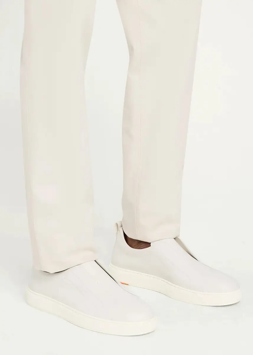 Santoni Men's Victory Deerskin Slip-On Sneakers | Thumbnail 2 Santoni Men's Victory Deerskin Slip-On Sneakers | Thumbnail 2