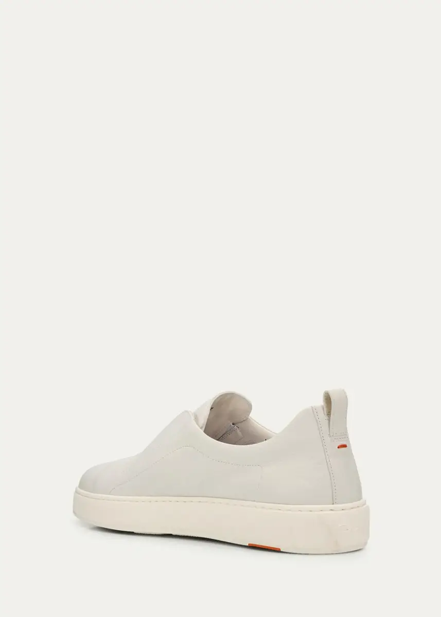 Santoni Men's Victory Deerskin Slip-On Sneakers | Thumbnail 4 Santoni Men's Victory Deerskin Slip-On Sneakers | Thumbnail 4