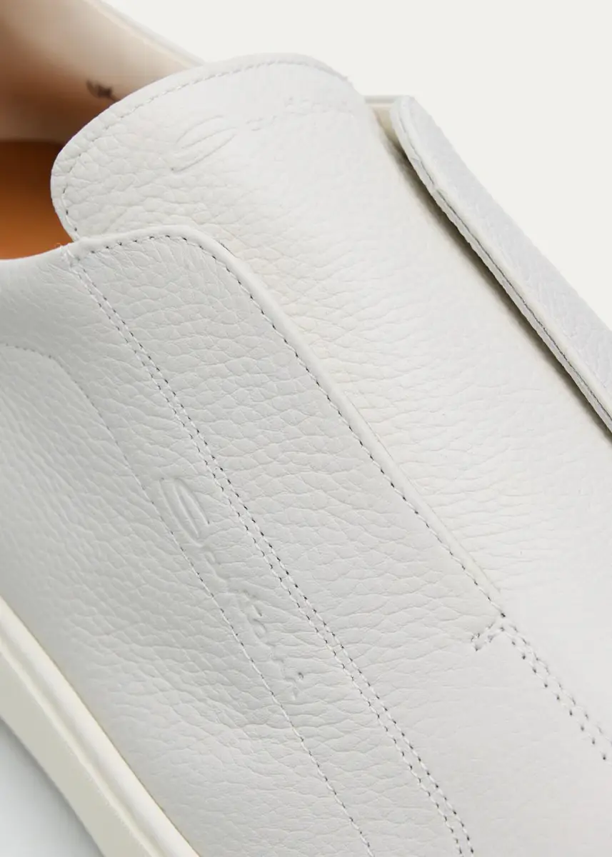 Santoni Men's Victory Deerskin Slip-On Sneakers | Thumbnail 5 Santoni Men's Victory Deerskin Slip-On Sneakers | Thumbnail 5