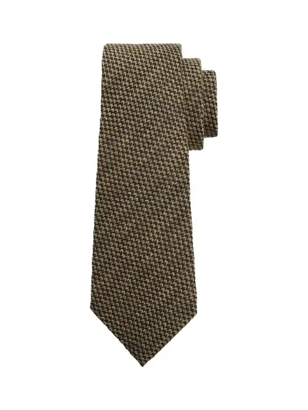 Zegna Men's Chevron-Woven Wool Tie