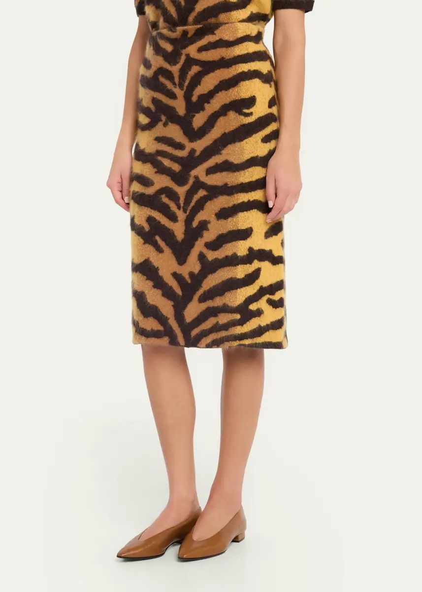 Adam Lippes Amari Brushed Cashmere Skirt | Thumbnail 4 Adam Lippes Amari Brushed Cashmere Skirt | Thumbnail 4