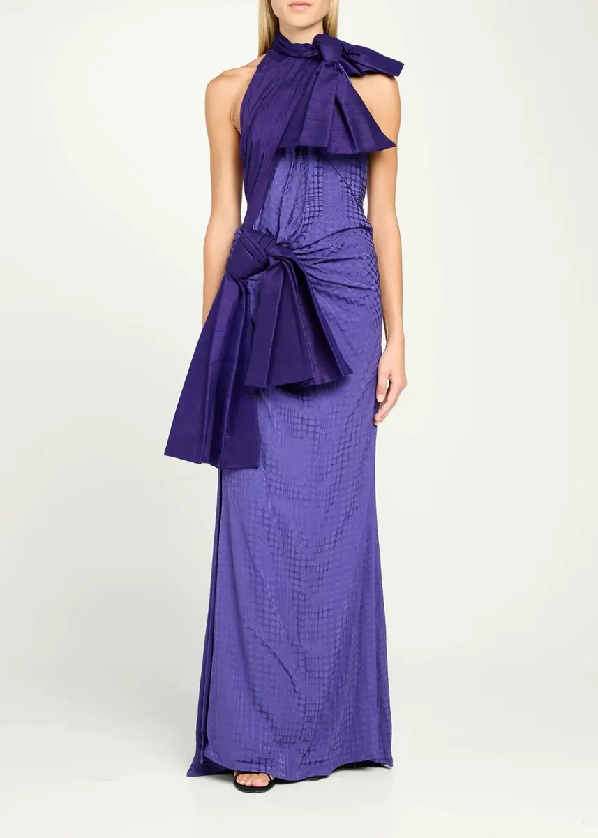 Christopher John Rogers Halftone Wiggle Dot Jacquard Gown | Thumbnail 2