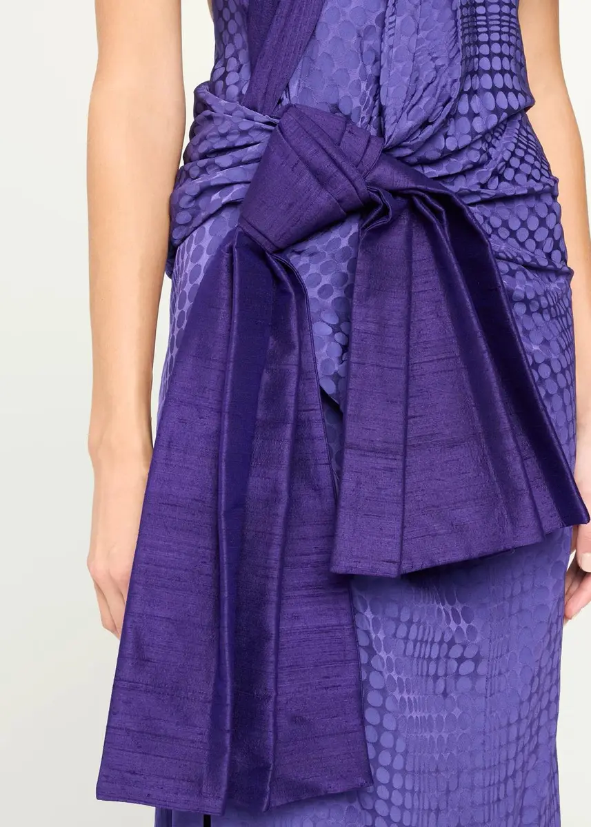 Christopher John Rogers Halftone Wiggle Dot Jacquard Gown | Thumbnail 5