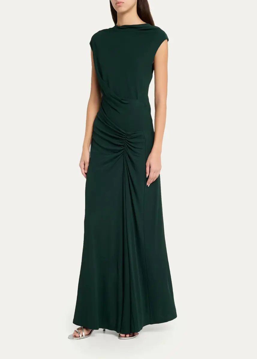 Simkhai Acacia Draped Jersey Maxi Dress | Thumbnail 4