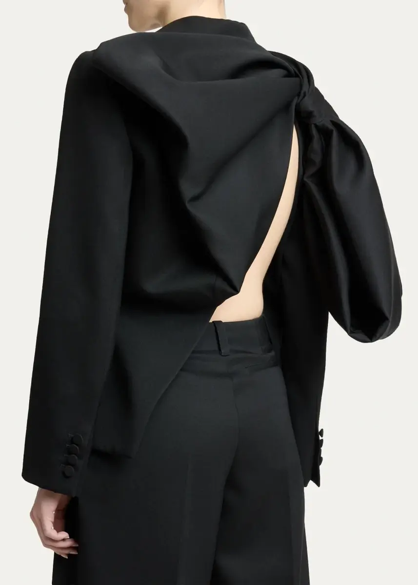 Givenchy Slashed Bow Peplum Blazer Jacket | Thumbnail 3 Givenchy Slashed Bow Peplum Blazer Jacket | Thumbnail 3