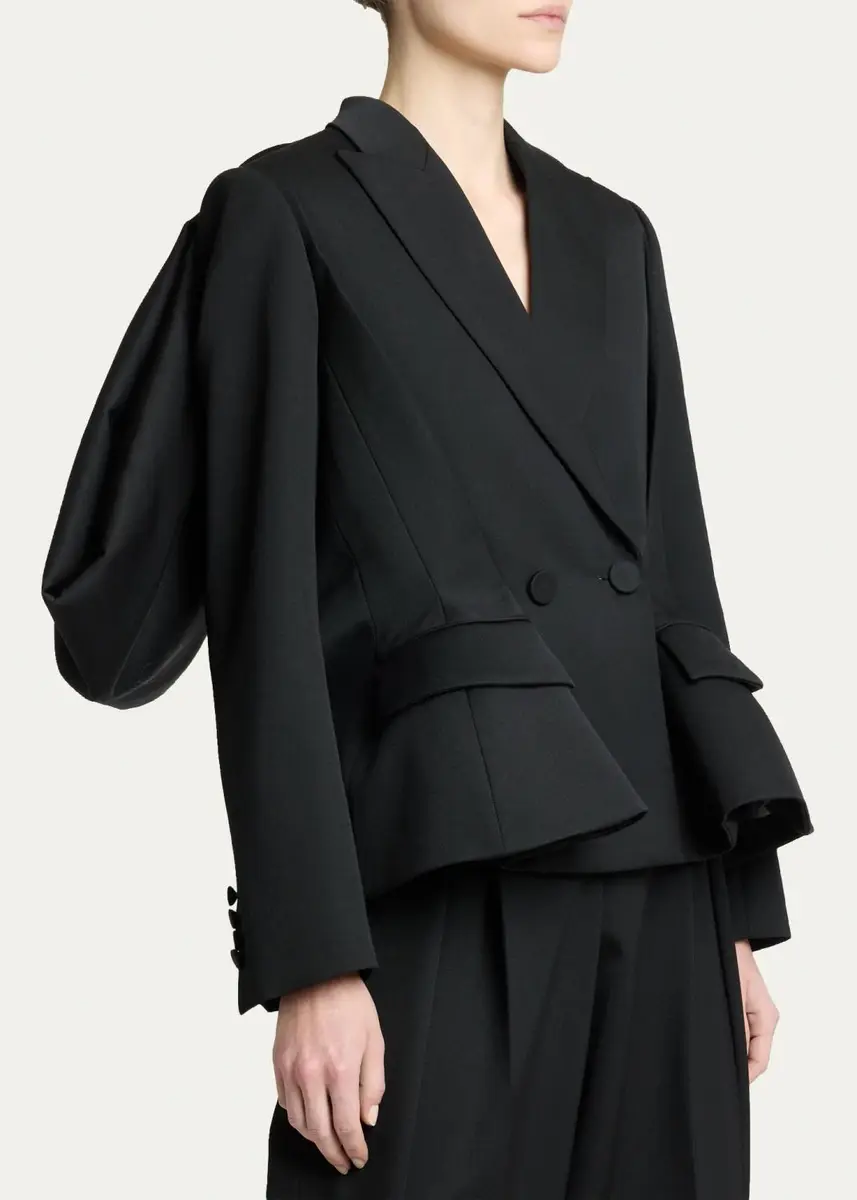 Givenchy Slashed Bow Peplum Blazer Jacket | Thumbnail 4 Givenchy Slashed Bow Peplum Blazer Jacket | Thumbnail 4