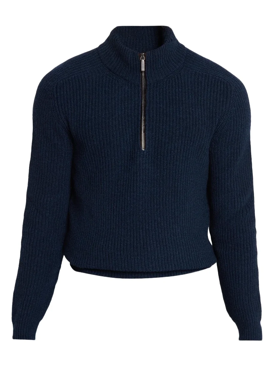 Men's Cashmere Melange Half-Zip Sweater Men's Cashmere Melange Half-Zip Sweater