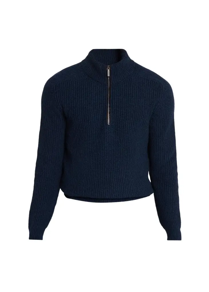 Men's Cashmere Melange Half-Zip Sweater Men's Cashmere Melange Half-Zip Sweater