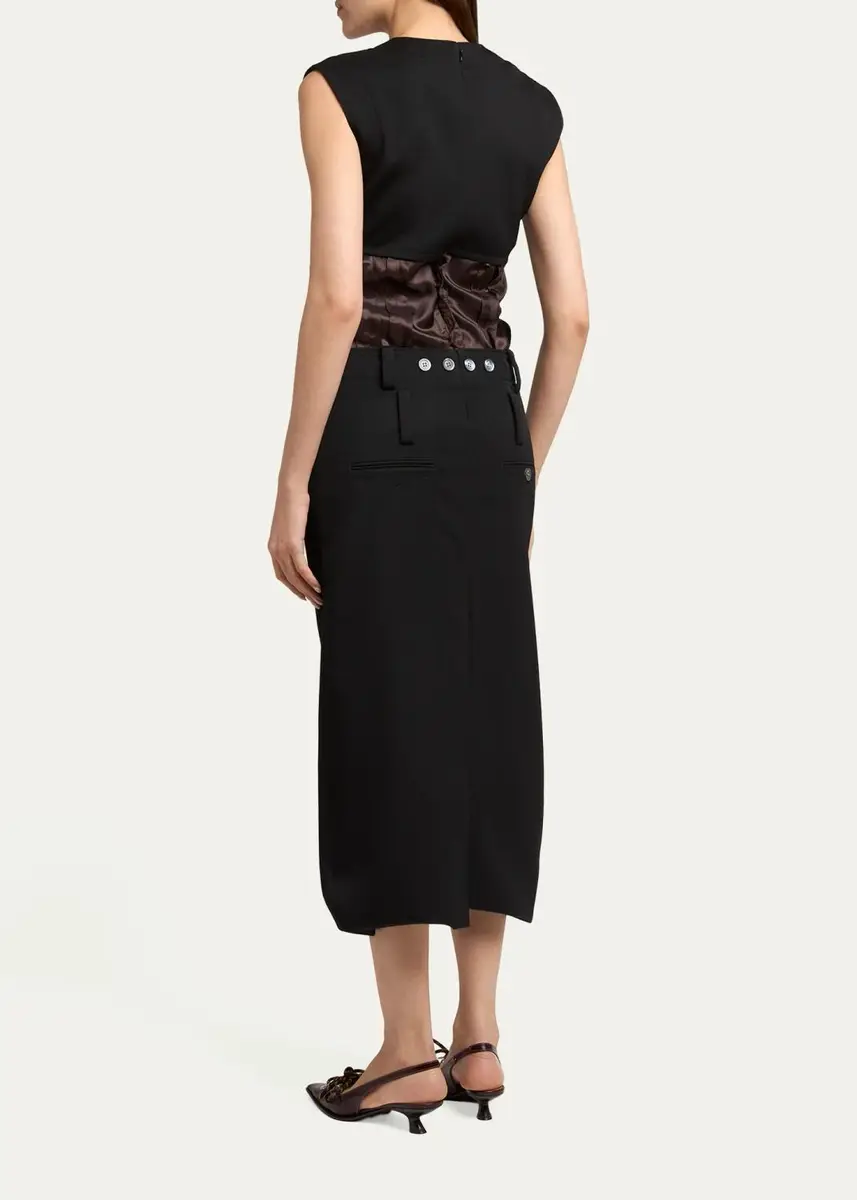 Marni Mixed-Media Sleeveless Midi Dress | Thumbnail 3 Marni Mixed-Media Sleeveless Midi Dress | Thumbnail 3