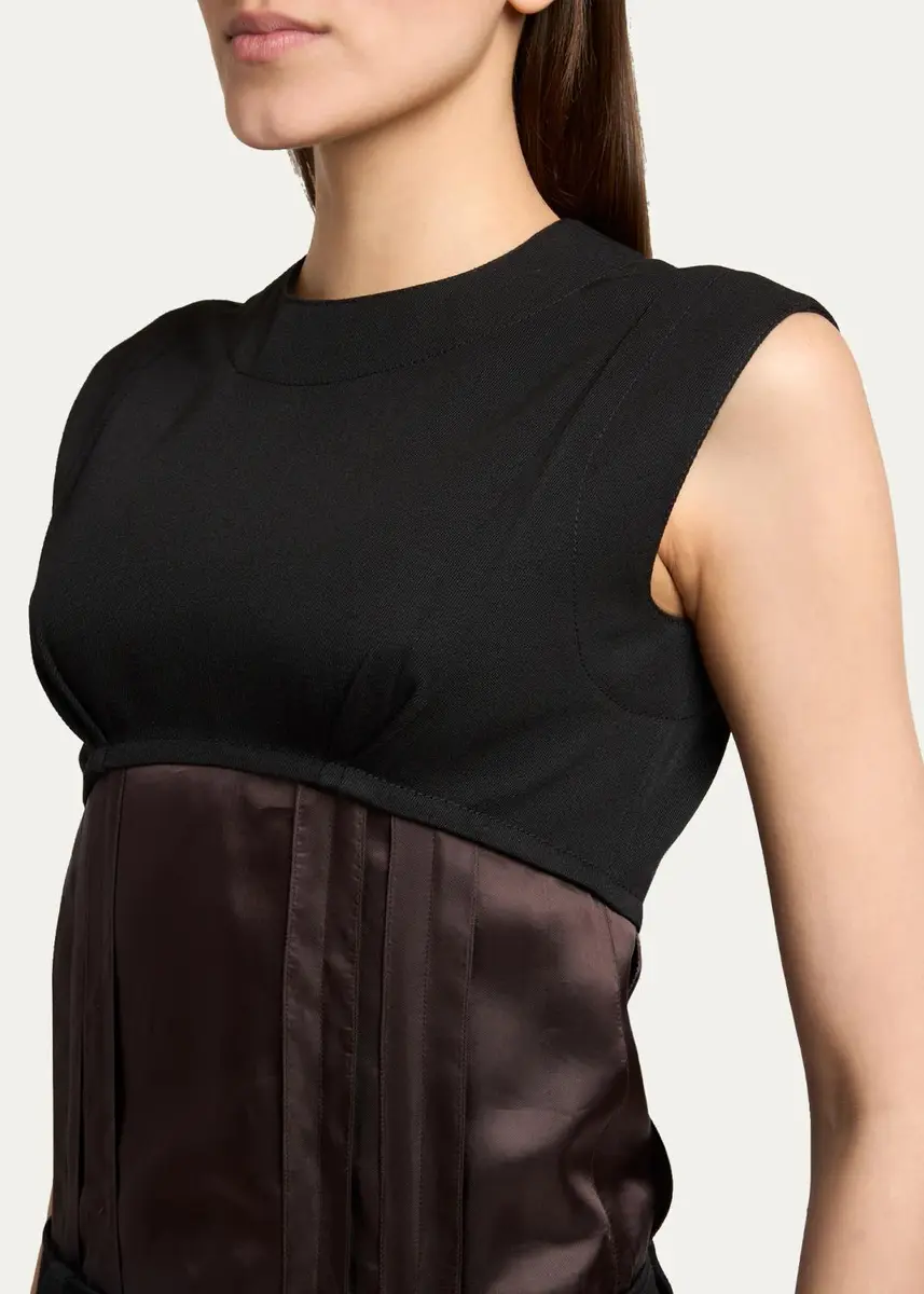 Marni Mixed-Media Sleeveless Midi Dress | Thumbnail 5 Marni Mixed-Media Sleeveless Midi Dress | Thumbnail 5