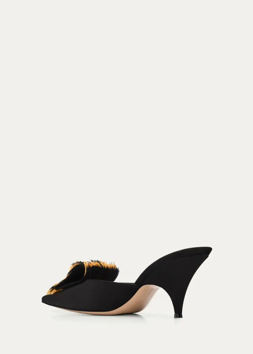 Gianvito Rossi 70mm Feathered Crepe Satin Pumps | Thumbnail 2 Gianvito Rossi 70mm Feathered Crepe Satin Pumps | Thumbnail 2