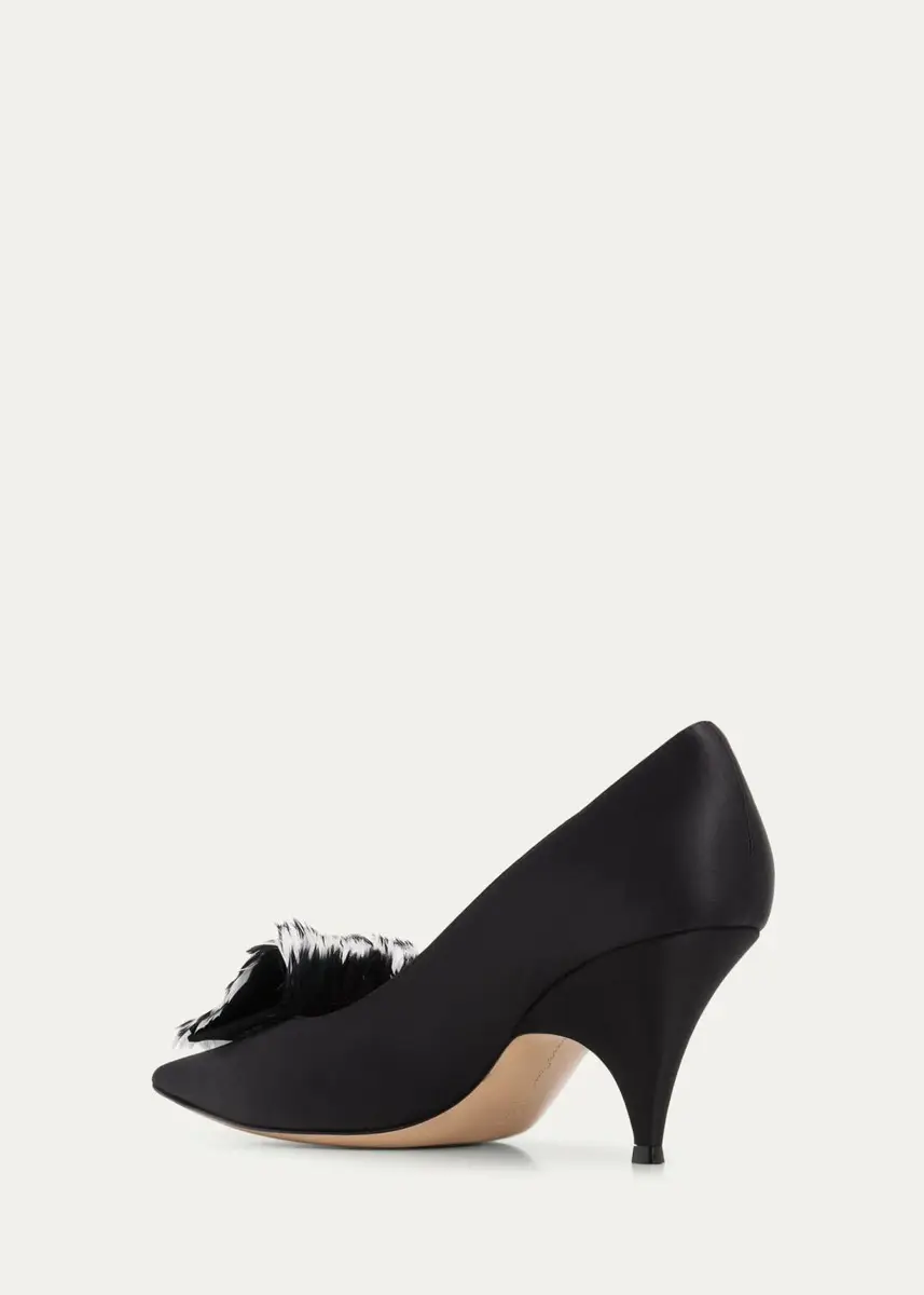 Gianvito Rossi 70mm Feathered Crepe Satin Pumps | Thumbnail 5 Gianvito Rossi 70mm Feathered Crepe Satin Pumps | Thumbnail 5
