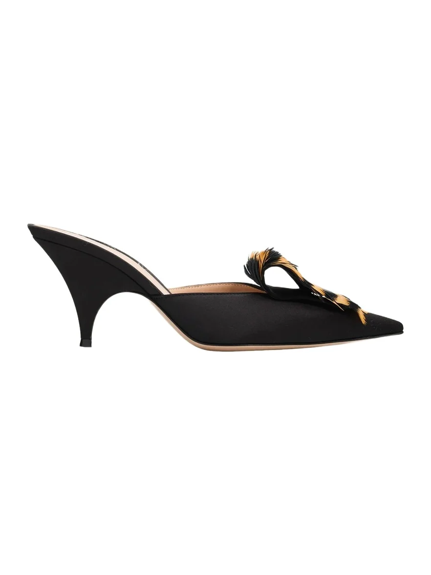 Gianvito Rossi 70mm Feathered Crepe Satin Pumps