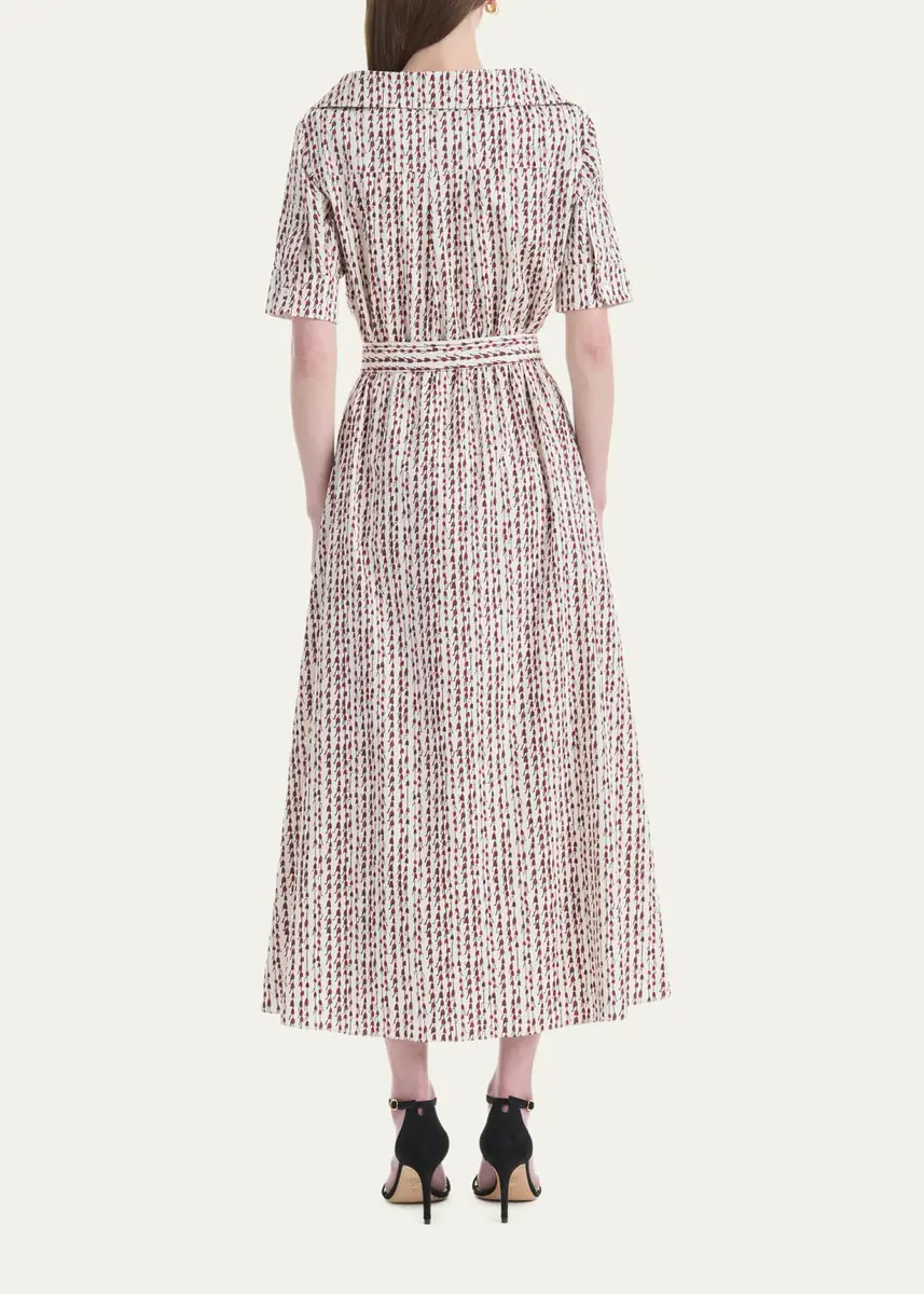 Altuzarra Lydia Abstract-Print Waist-Tie Midi Shirtdress | Thumbnail 3 Altuzarra Lydia Abstract-Print Waist-Tie Midi Shirtdress | Thumbnail 3