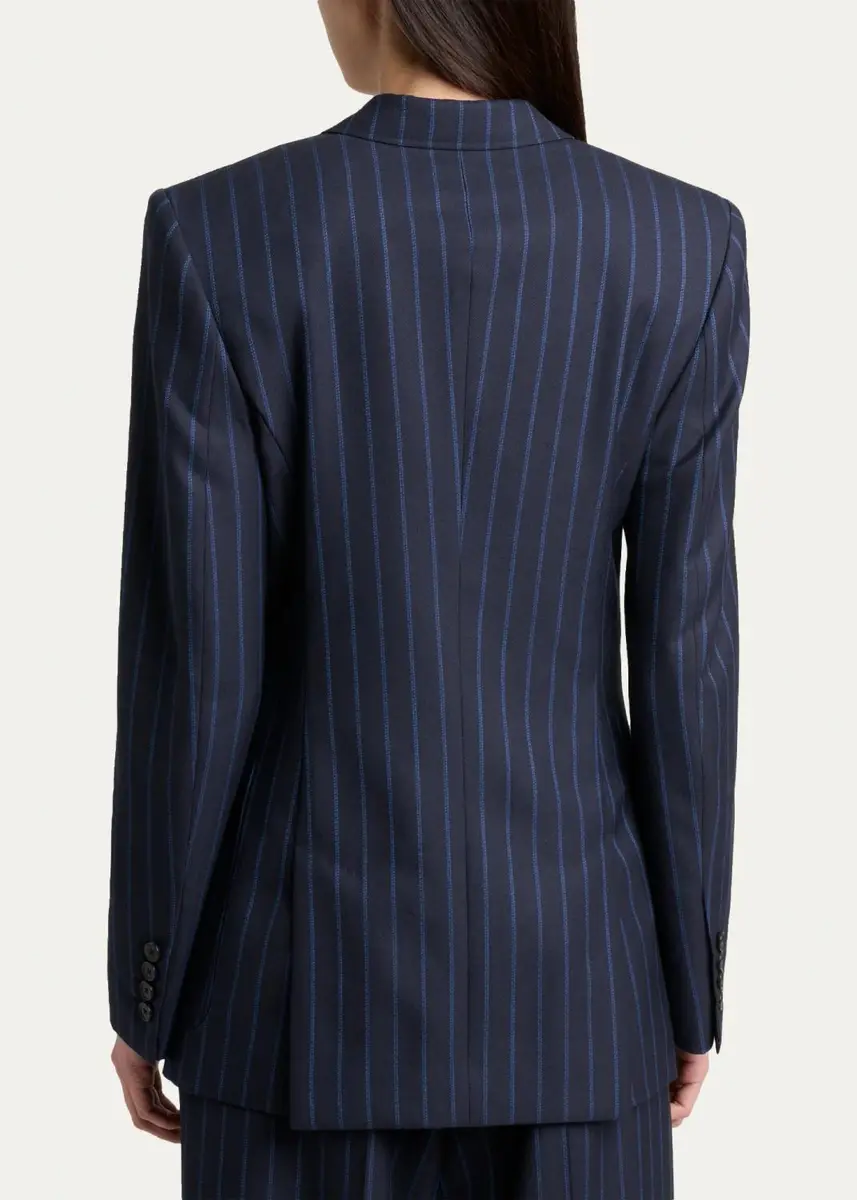 Givenchy Double-Breasted Striped Wool-Cashmere Blazer | Thumbnail 3 Givenchy Double-Breasted Striped Wool-Cashmere Blazer | Thumbnail 3