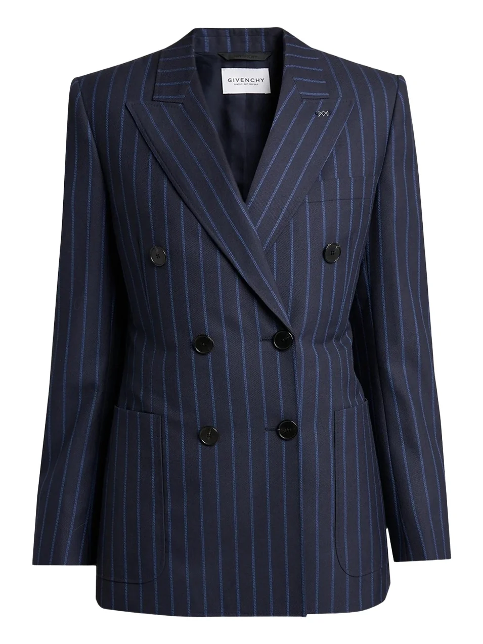 Givenchy Double-Breasted Striped Wool-Cashmere Blazer