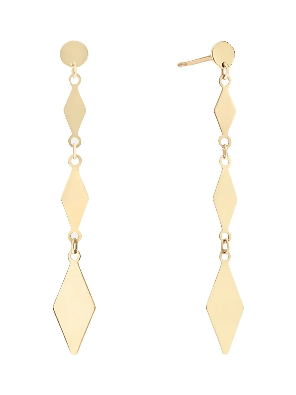 14K Geometric Chain Linear Earrings 14K Geometric Chain Linear Earrings