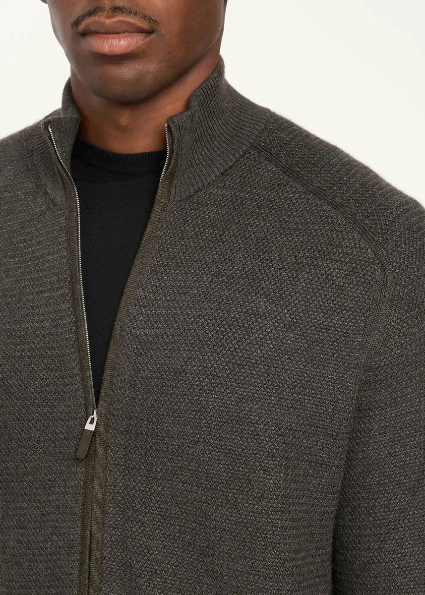 Zegna Men's 14GG Cashseta Full-Zip Sweater | Thumbnail 5 Zegna Men's 14GG Cashseta Full-Zip Sweater | Thumbnail 5
