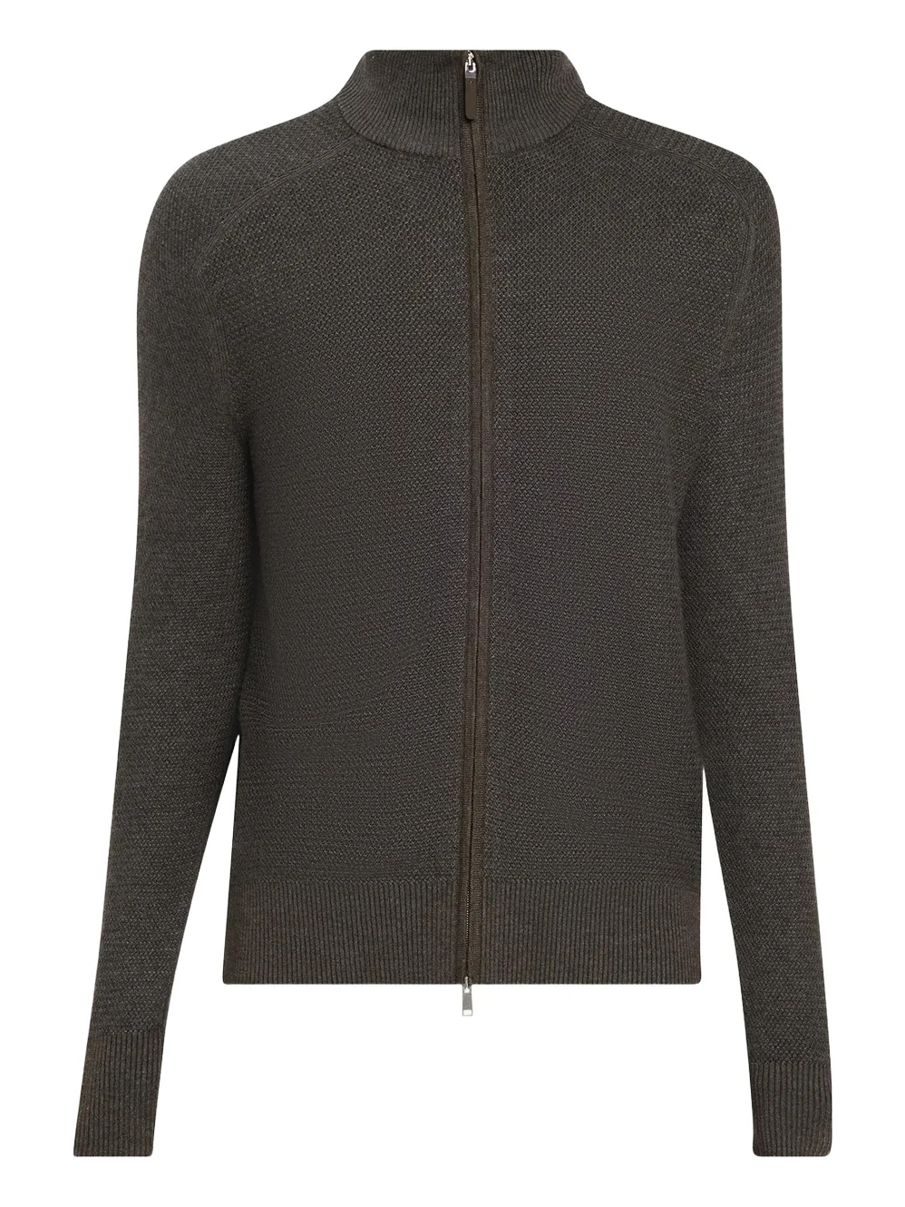Zegna Men's 14GG Cashseta Full-Zip Sweater