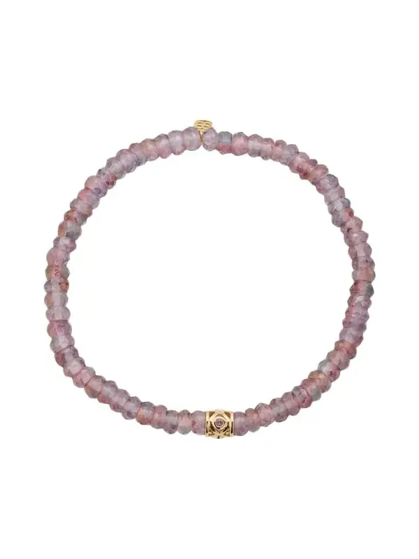 14K Lavender Amethyst Bead on Rainbow Quartz Bracelet 14K Lavender Amethyst Bead on Rainbow Quartz Bracelet
