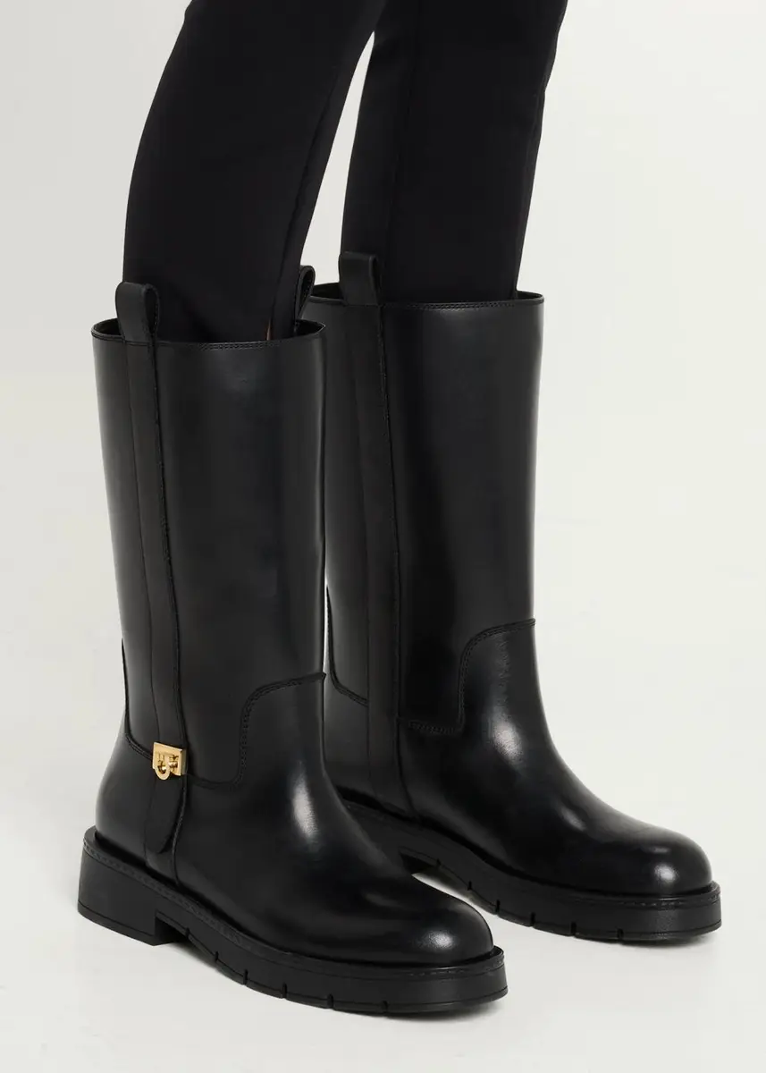 Ferragamo Nyves Leather Mid-Calf Boots | Thumbnail 2