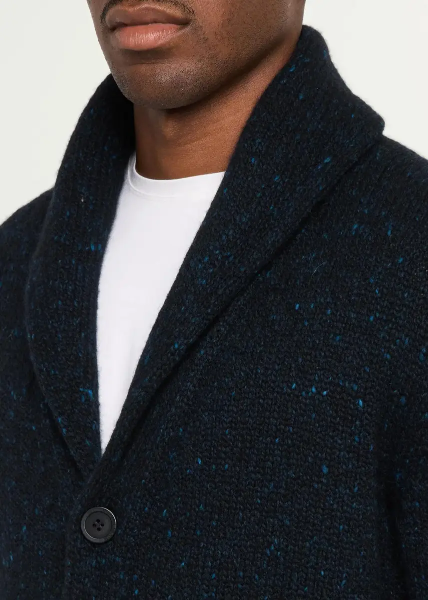 Iris Von Arnim Men's Melange Knit Wool & Cashmere Cardigan | Thumbnail 5 Iris Von Arnim Men's Melange Knit Wool & Cashmere Cardigan | Thumbnail 5