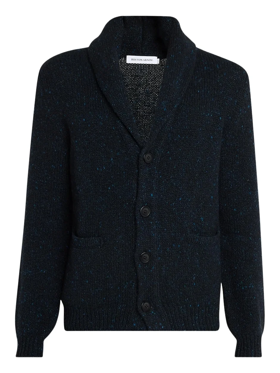 Men's Melange Knit Wool & Cashmere Cardigan Men's Melange Knit Wool & Cashmere Cardigan