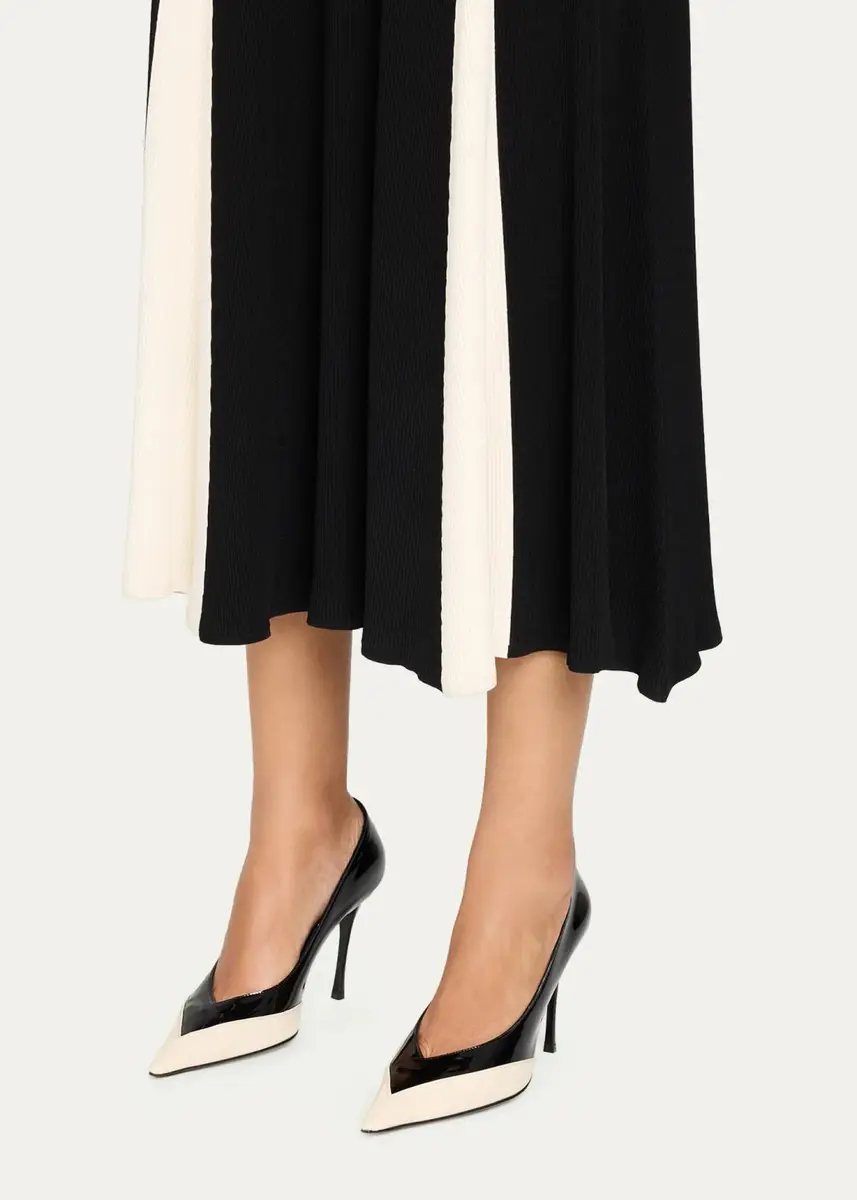 Ferragamo 95mm Yasmin Two-Tone Patent Leather Pumps | Thumbnail 2 Ferragamo 95mm Yasmin Two-Tone Patent Leather Pumps | Thumbnail 2