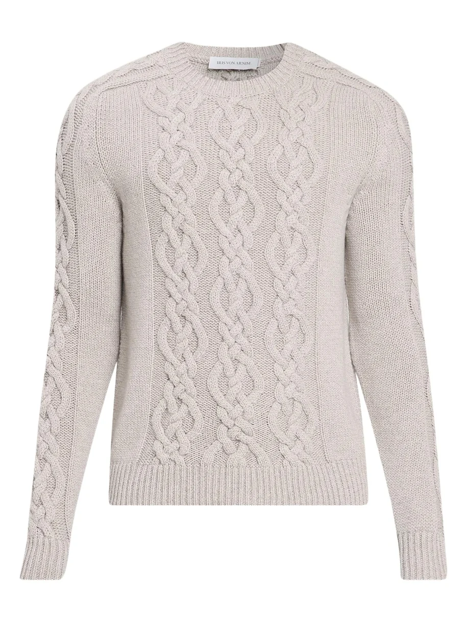 Men's Cashmere Cable Crewneck Sweater Men's Cashmere Cable Crewneck Sweater