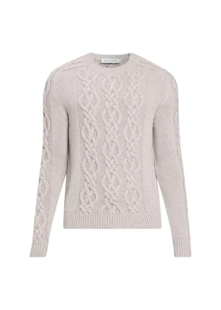 Men's Cashmere Cable Crewneck Sweater Men's Cashmere Cable Crewneck Sweater