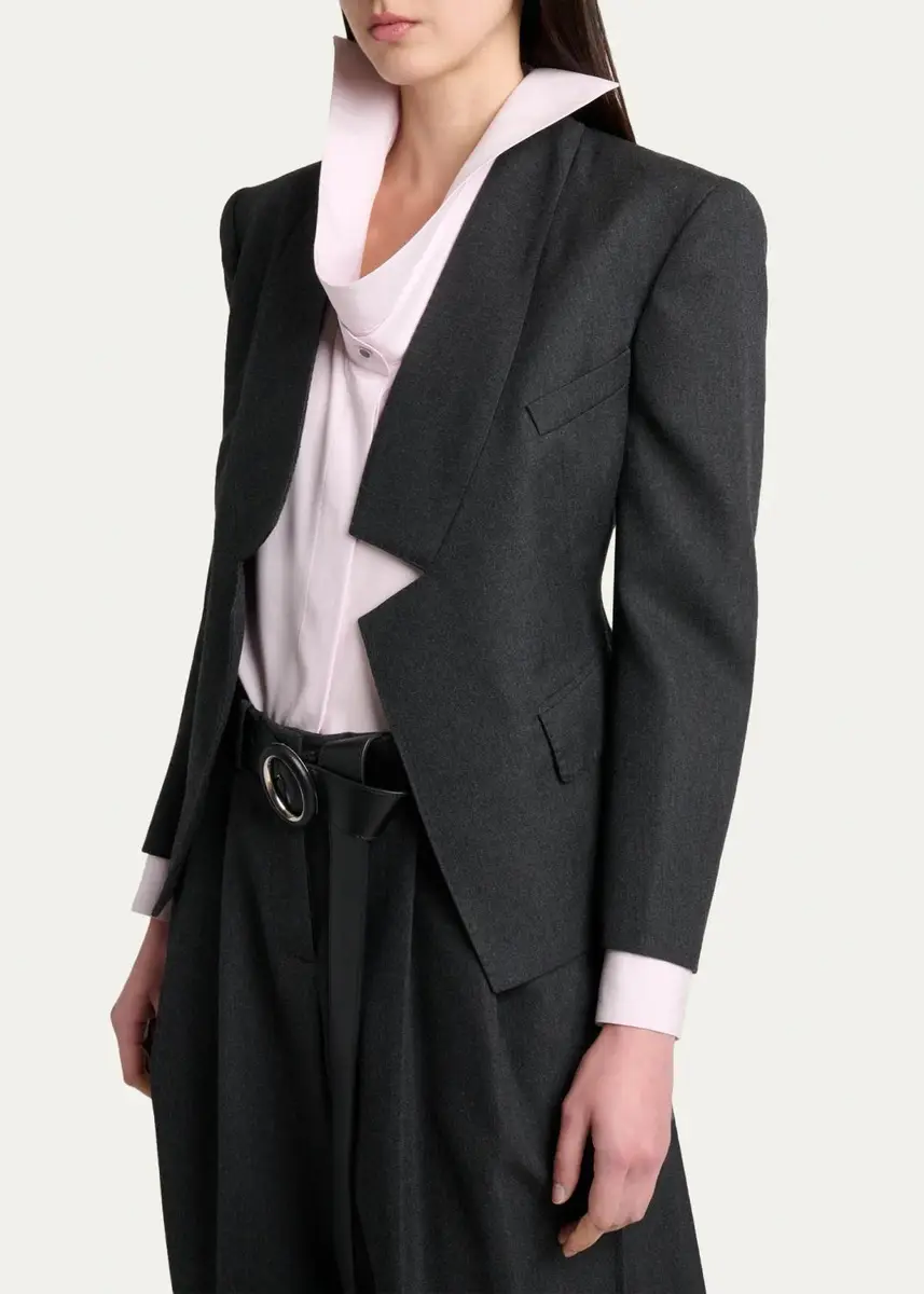 Givenchy Reverse Lapel Wool Jacket | Thumbnail 4 Givenchy Reverse Lapel Wool Jacket | Thumbnail 4