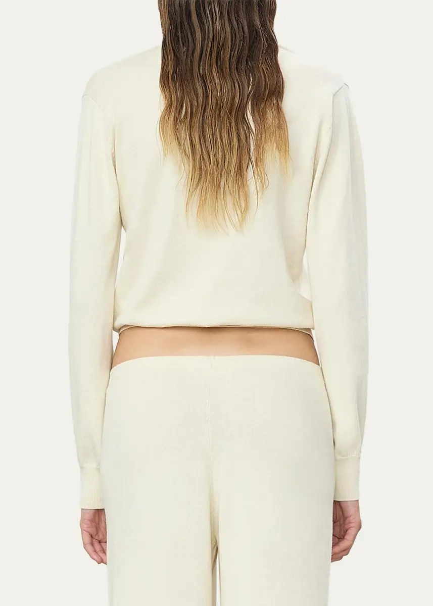 ÉTERNE Lennox Cotton-Cashmere V-Neck Sweater | Thumbnail 3 ÉTERNE Lennox Cotton-Cashmere V-Neck Sweater | Thumbnail 3