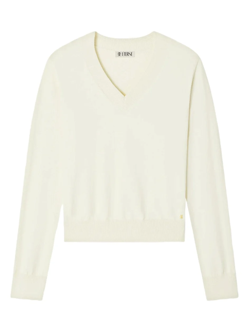 Lennox Cotton-Cashmere V-Neck Sweater