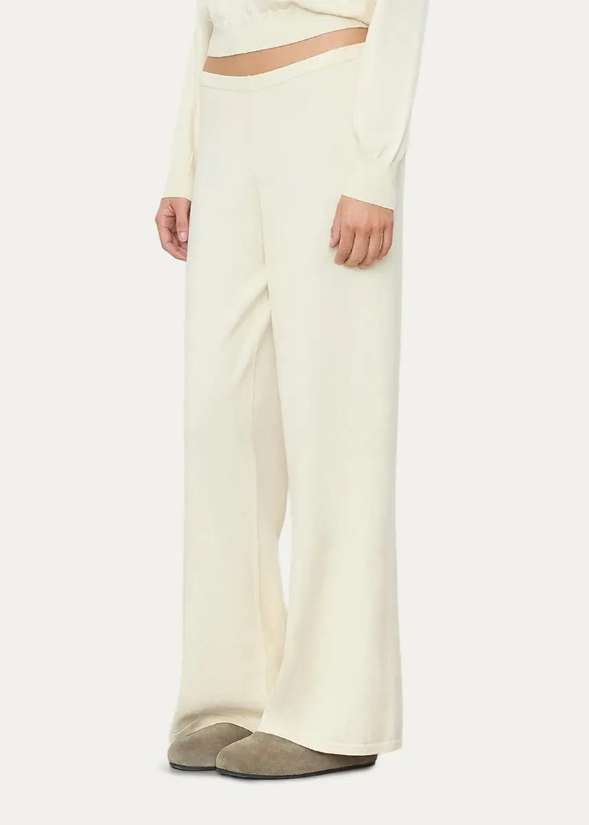 ÉTERNE Cotton-Cashmere Wide-Leg Lounge Pants | Thumbnail 4 ÉTERNE Cotton-Cashmere Wide-Leg Lounge Pants | Thumbnail 4