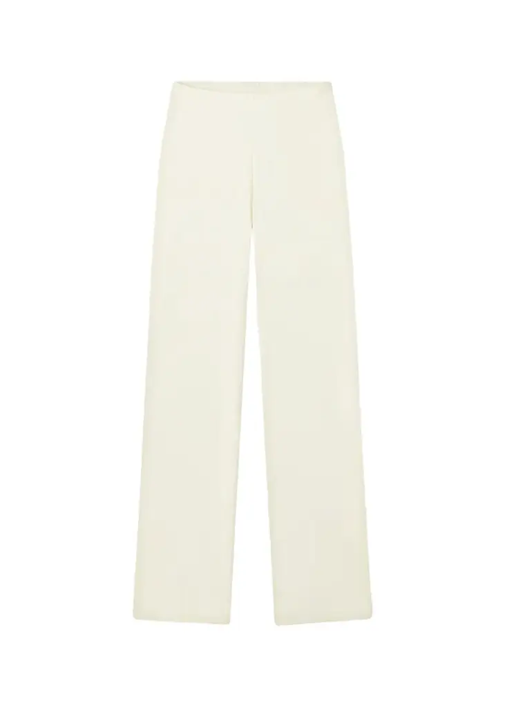 Cotton-Cashmere Wide-Leg Lounge Pants