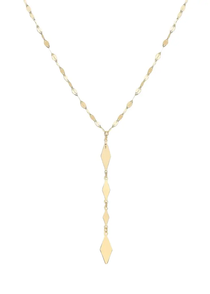 Lana 14K Geometric Chain Lariat Necklace