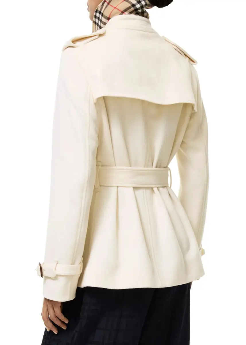 Burberry Kensington Belted Cashmere Short Trench Jacket | Thumbnail 2