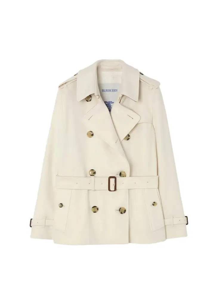 Kensington Belted Cashmere Short Trench Jacket Kensington Belted Cashmere Short Trench Jacket