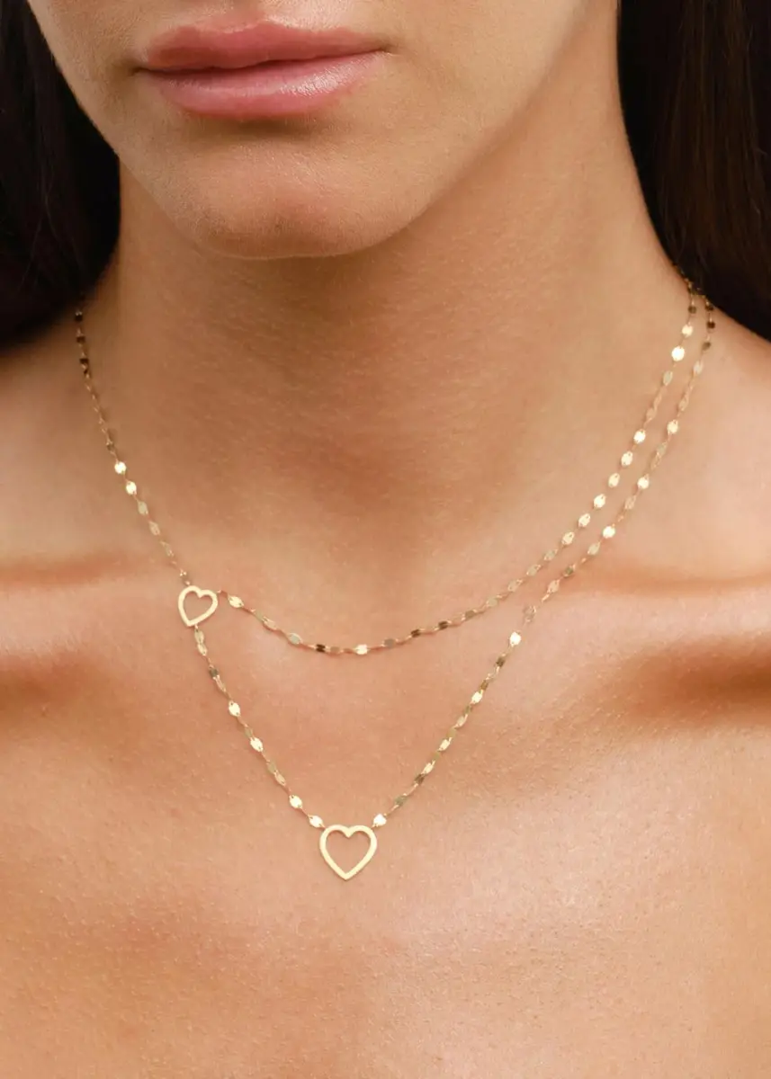 Lana 14K Double-Strand Heart Necklace | Thumbnail 2