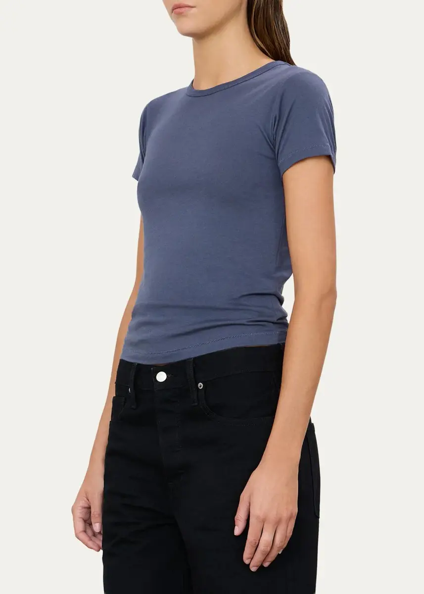 ÉTERNE Fitted Crewneck Short-Sleeve T-Shirt | Thumbnail 4 ÉTERNE Fitted Crewneck Short-Sleeve T-Shirt | Thumbnail 4