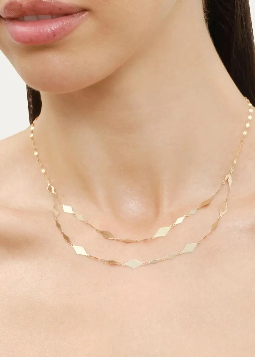 Lana 14K Double-Strand Geometric Chain Necklace | Thumbnail 2