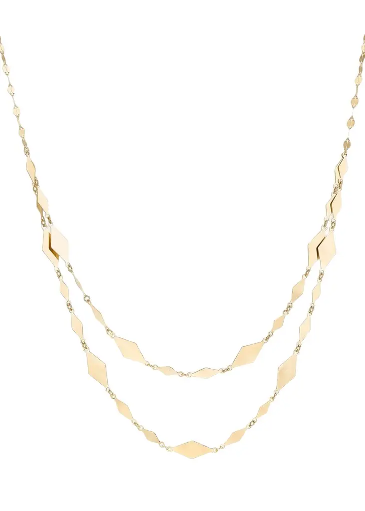 Lana 14K Double-Strand Geometric Chain Necklace